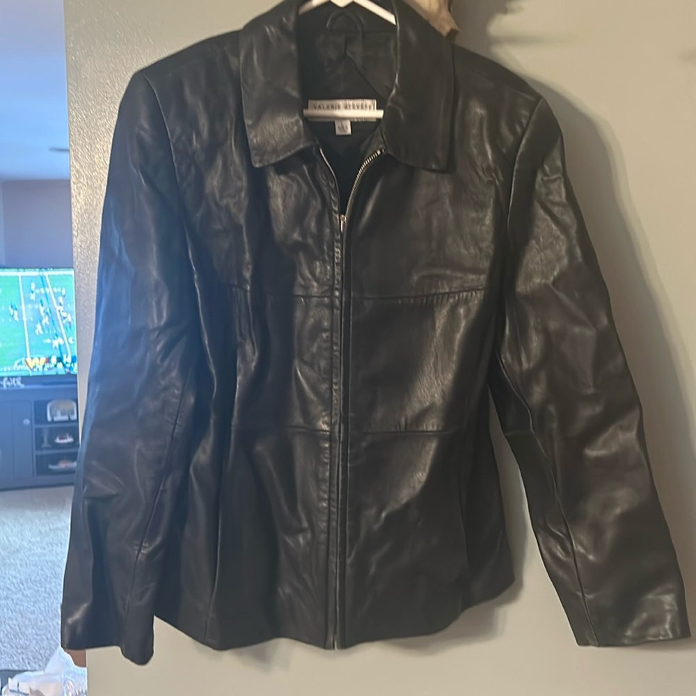 Womans leather jacket - large